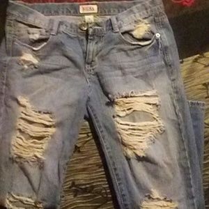 Mud jean capris